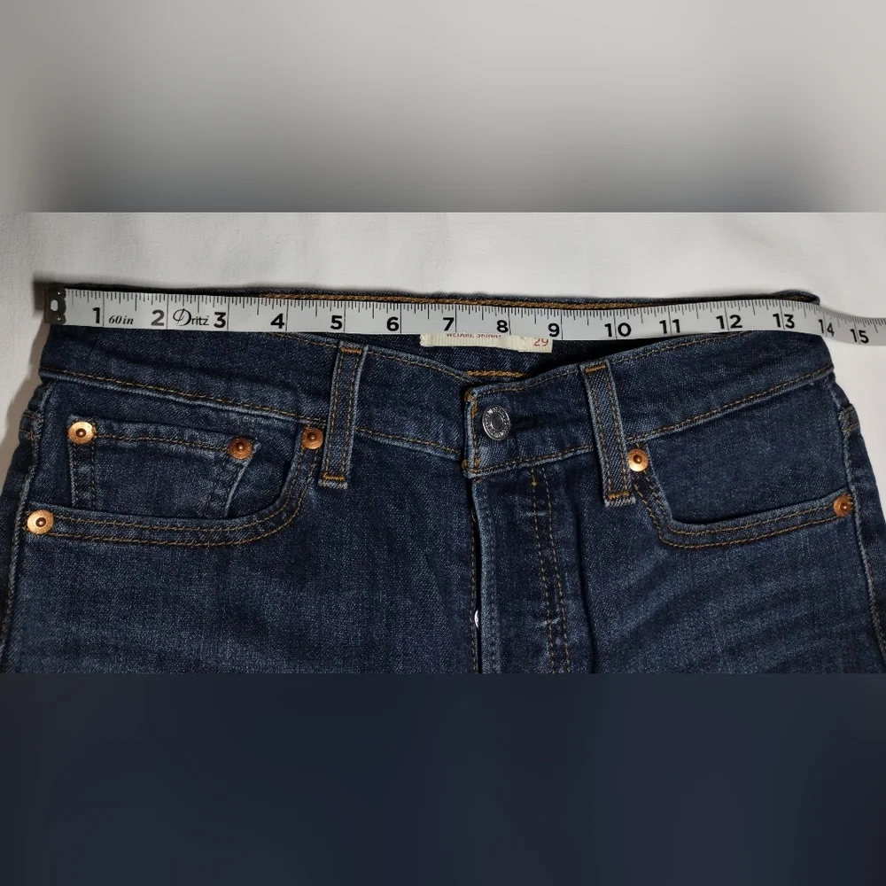 Levi's Dark Blue Ankle Jeans - Picture 6 of 12
